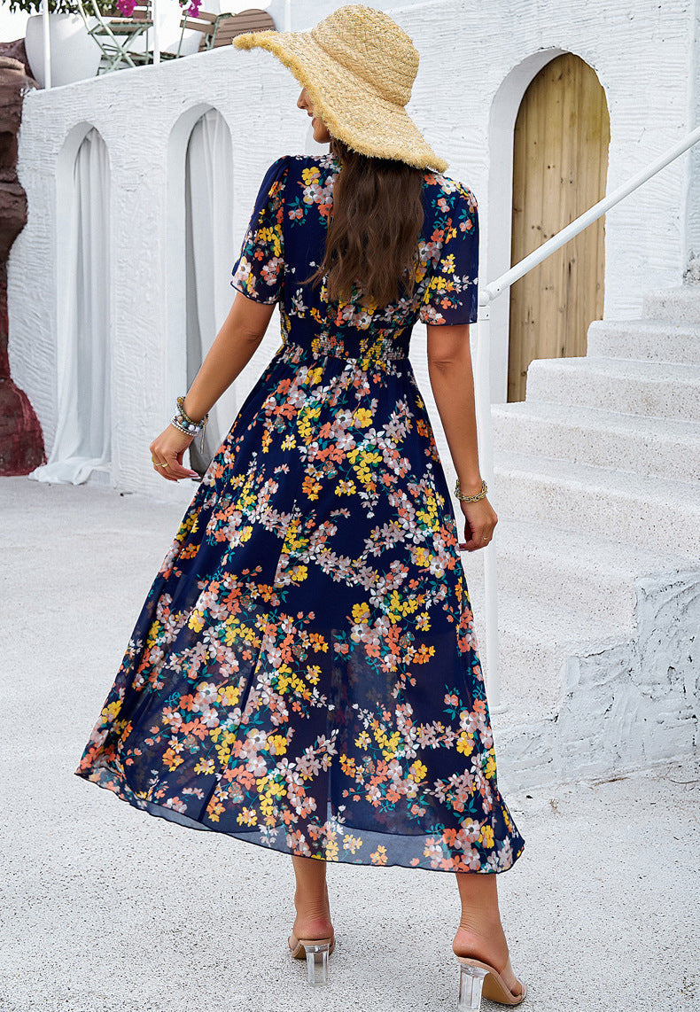 Floral Printed V-Neck Sundress