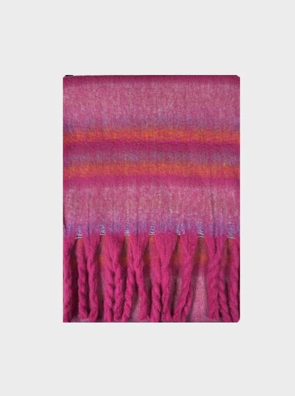 Sciarpa invernale colorata Colorblock per donna 