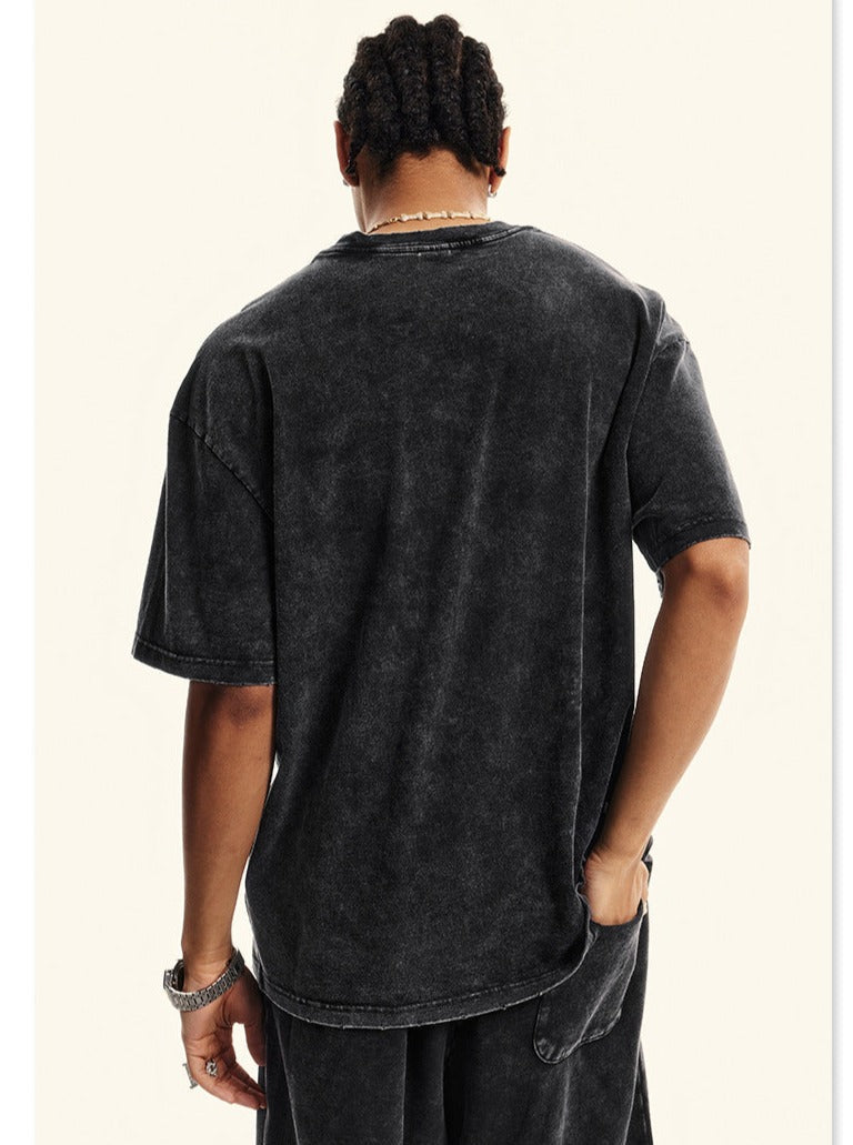 Camicia oversize semplice semplice nera primaverile 