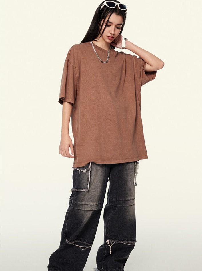 Trendy Vintage Short-Sleeved Loose T-Shirt