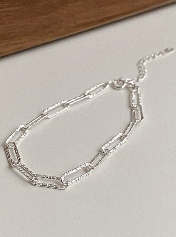 Einfach elegantes Silberarmband im italienischen Stil 