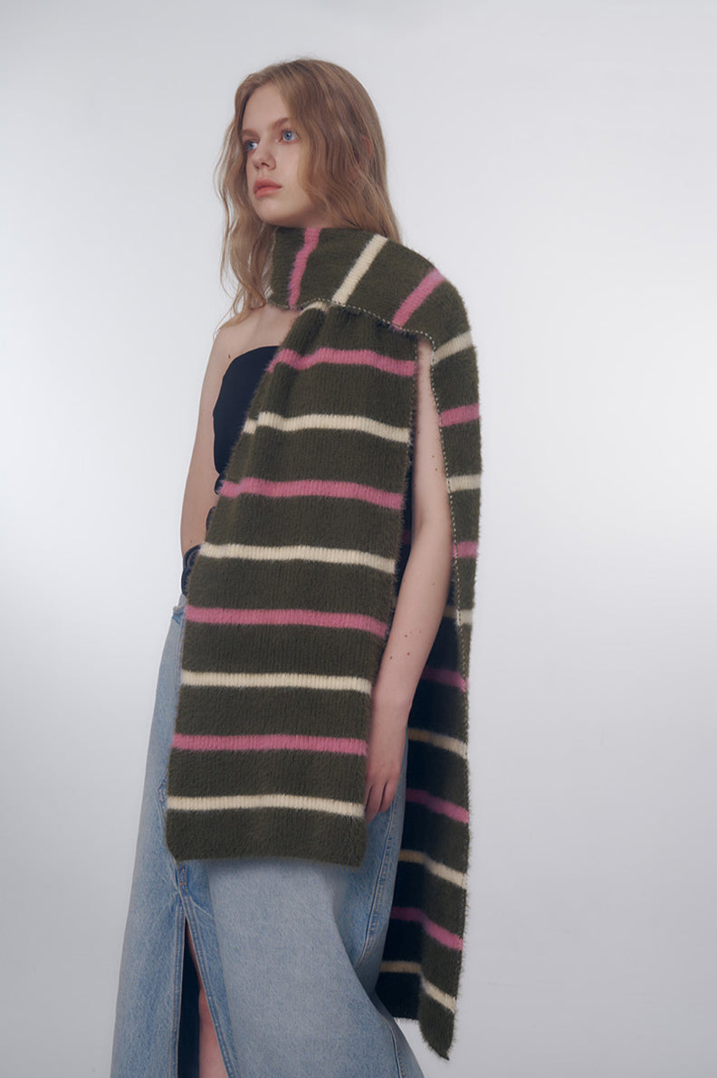 Soft Cozy Striped Scarf