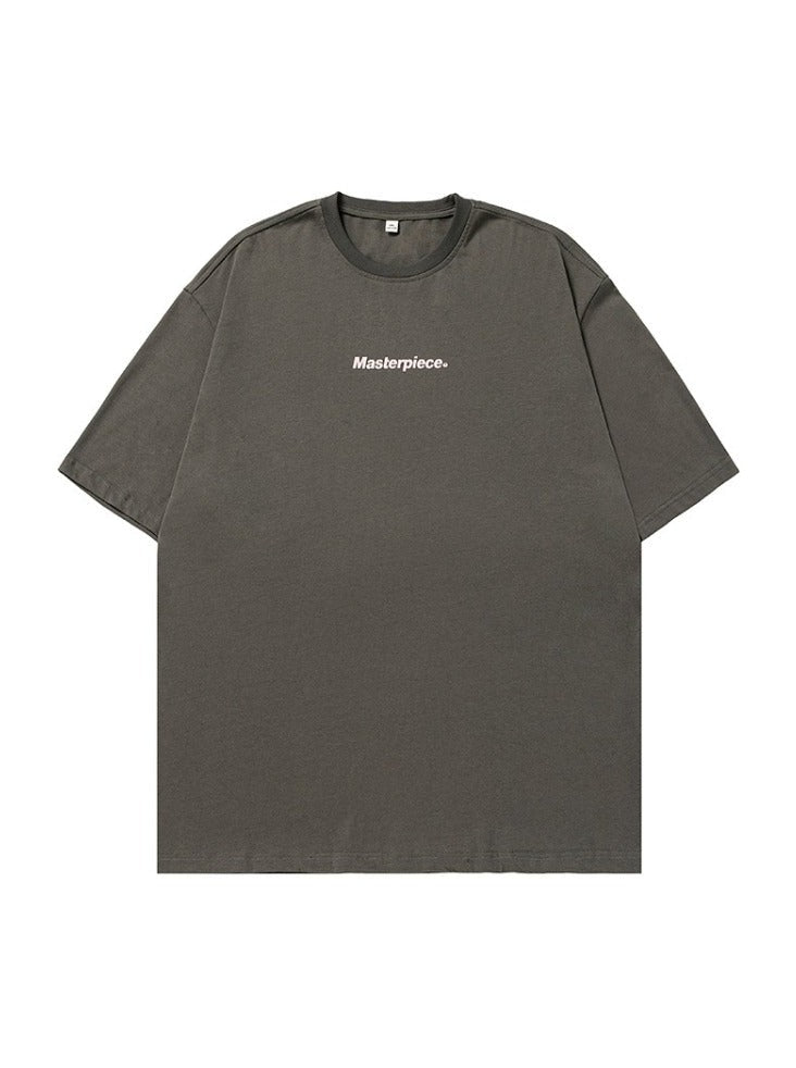 Lockeres, bedrucktes Unisex-Hemd mit kurzen Ärmeln 