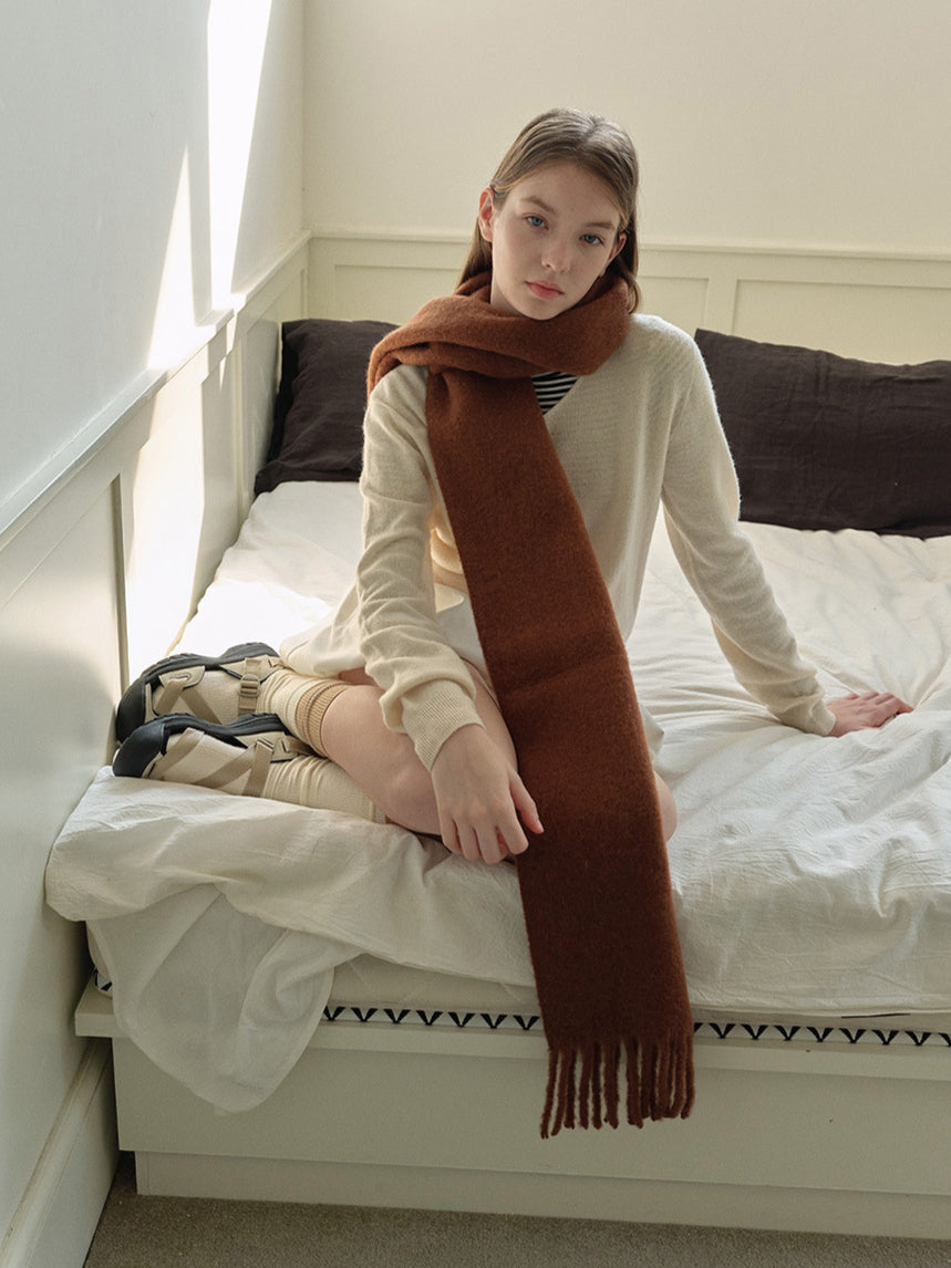 Solid Plain Casual Winter Warm Scarf