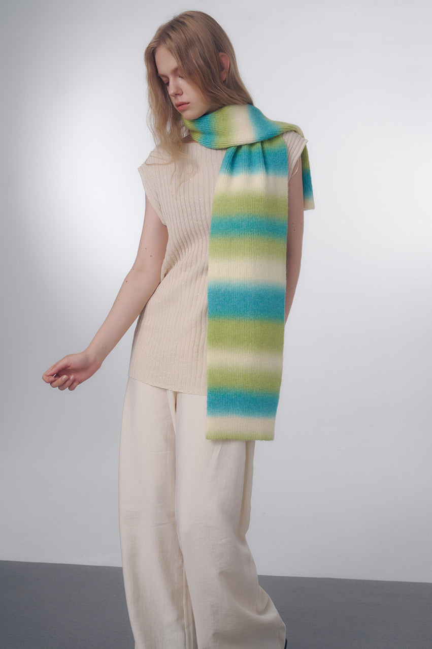 Warm Colorful Striped Scarf