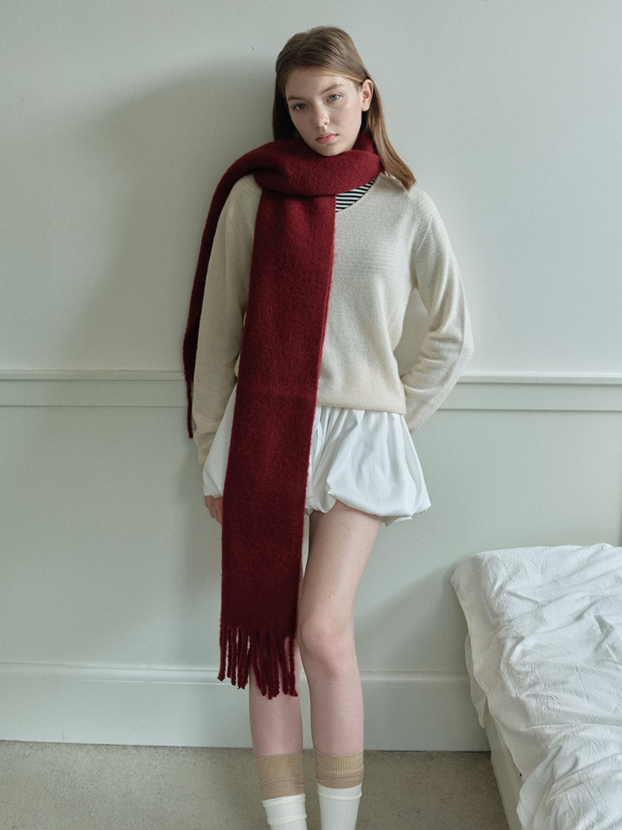 Solid Plain Casual Winter Warm Scarf