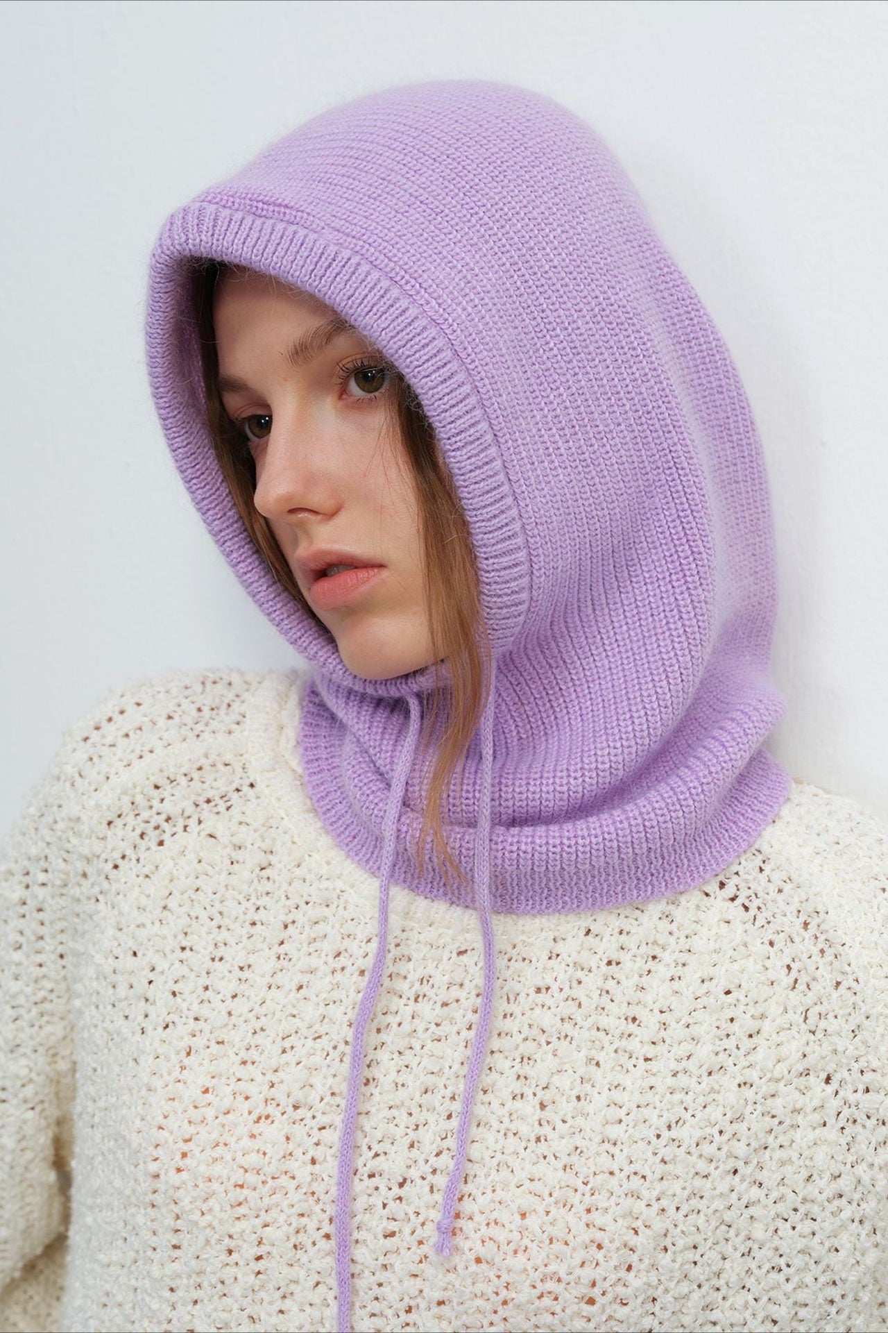 Warmer Strickschal mit Kapuze für Damen