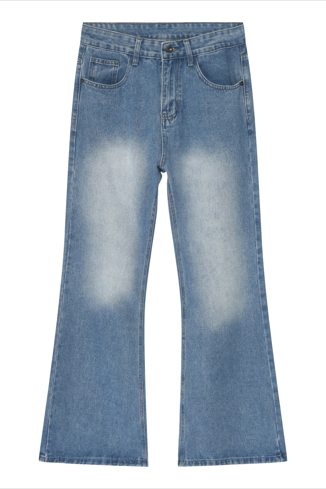 Falmede mørkevaskede wide-leg jeans