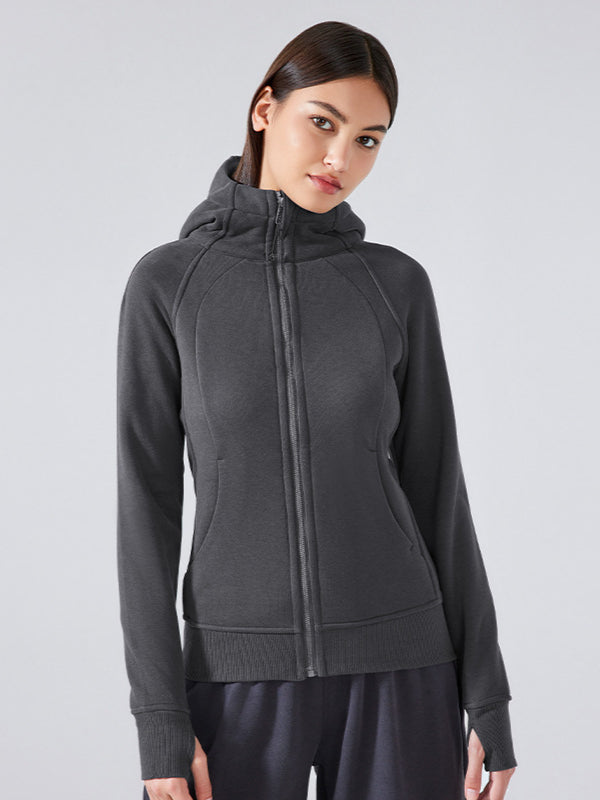 Active Wear Kapuzenpullover mit Reißverschluss