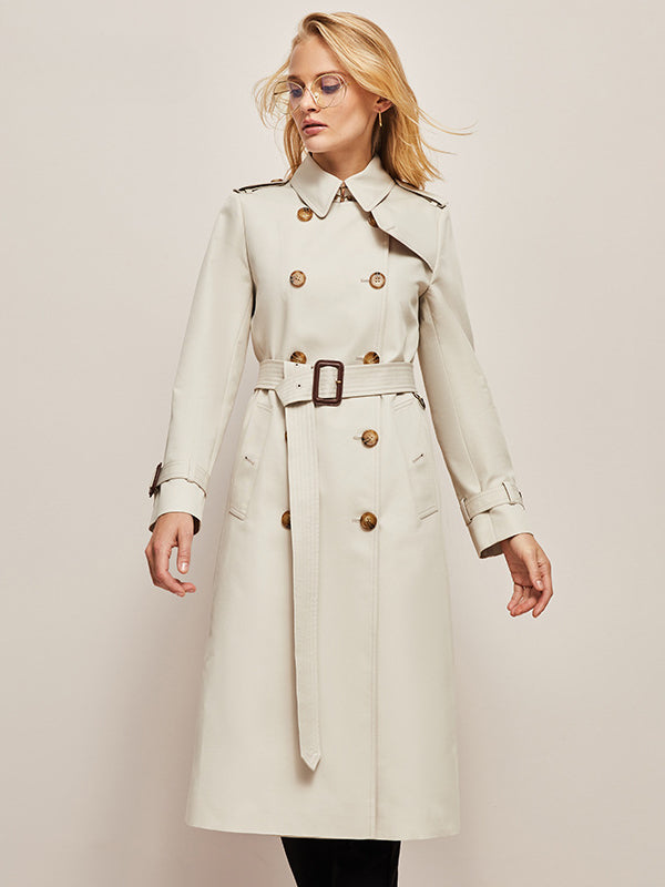 Elegant Classic Long Trench Coat