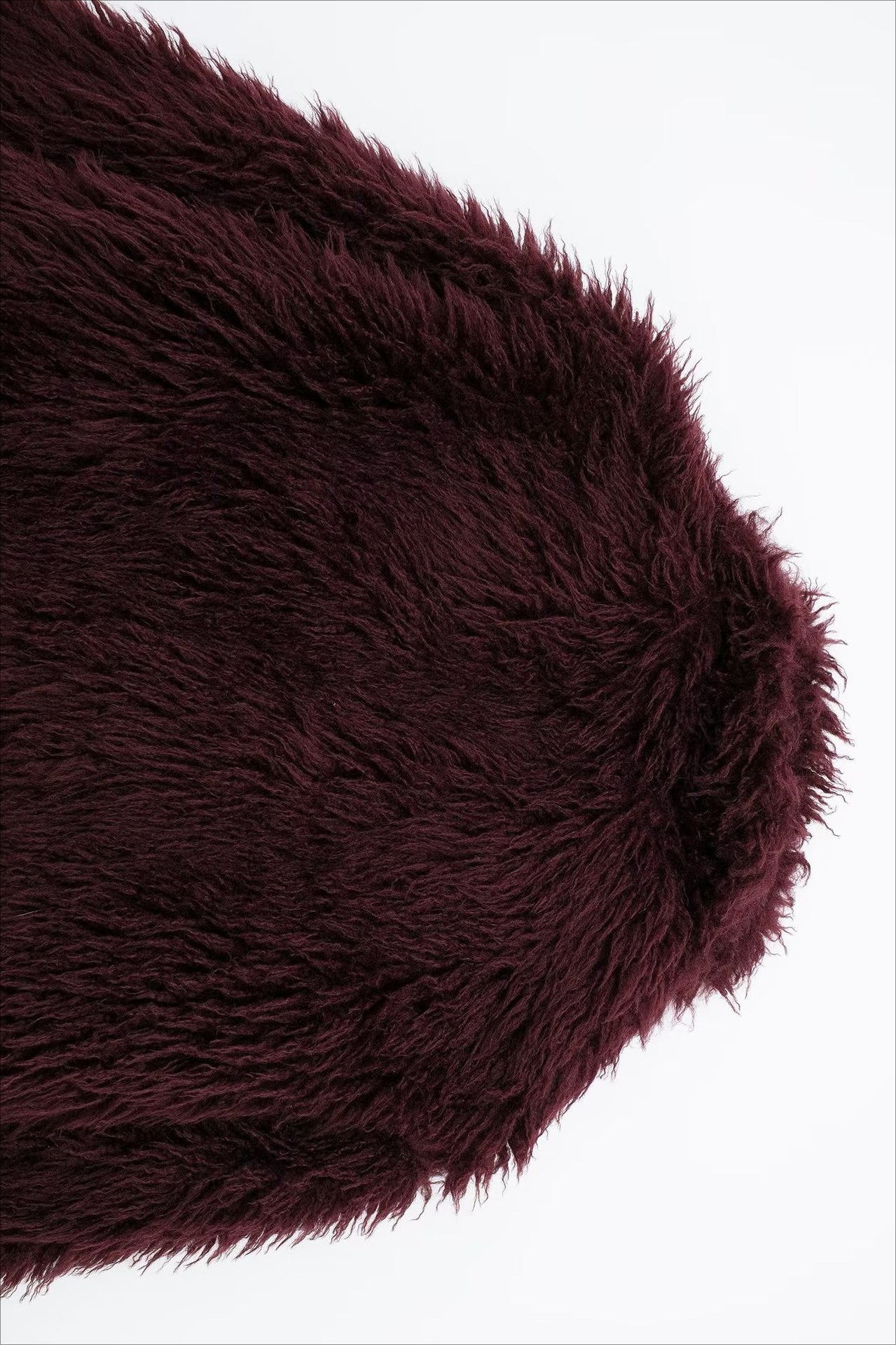 Plush Burgundy Shaggy Jacket