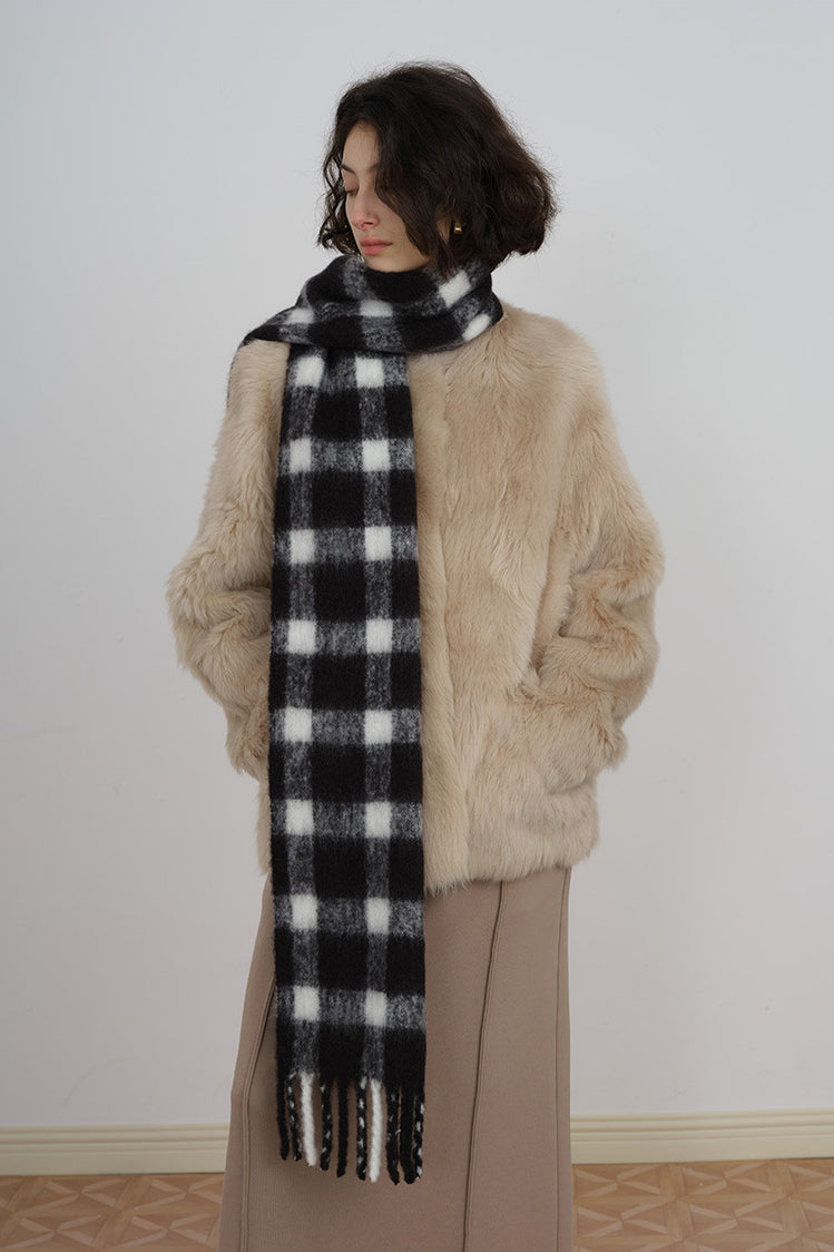 Chic Winter Checkered Scarf