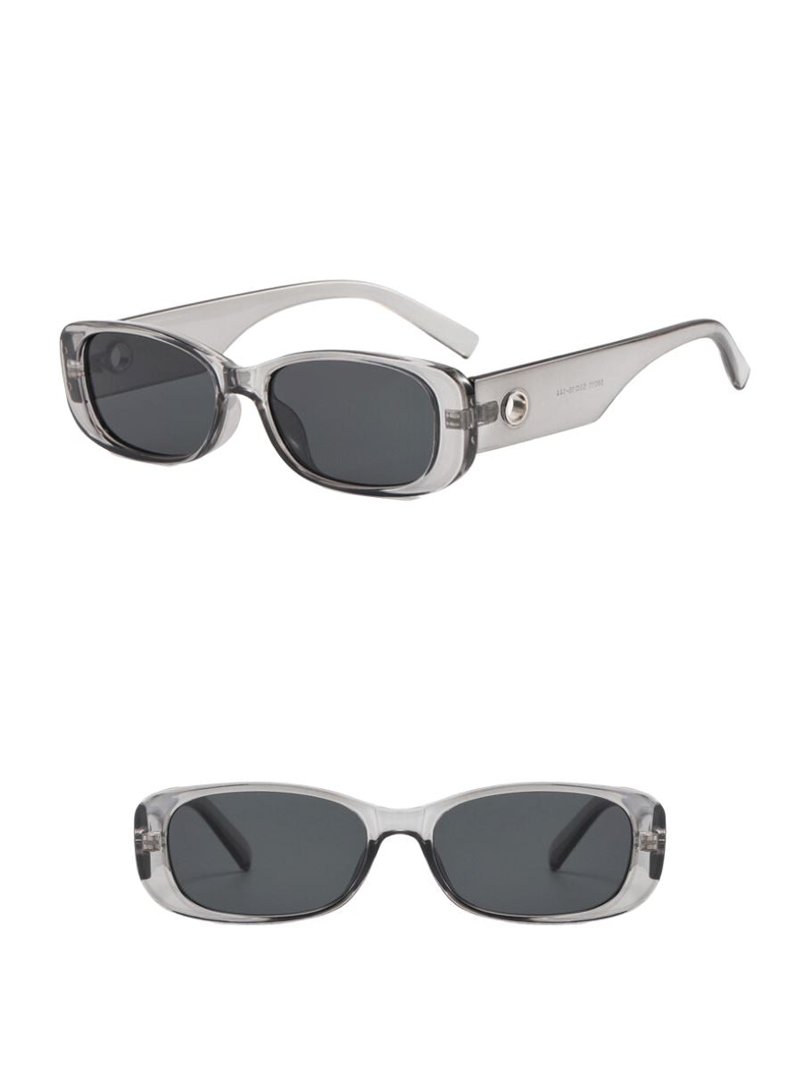 Elegant Retro Oval Sunglasses Pinchbox Grey 