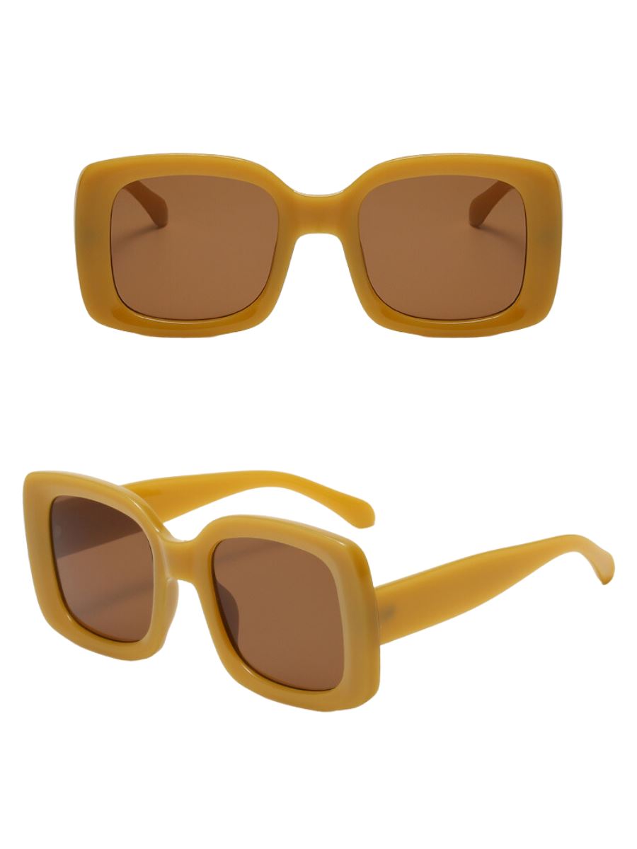 Chic Fleek Square Sunglasses Pinchbox Yellow 