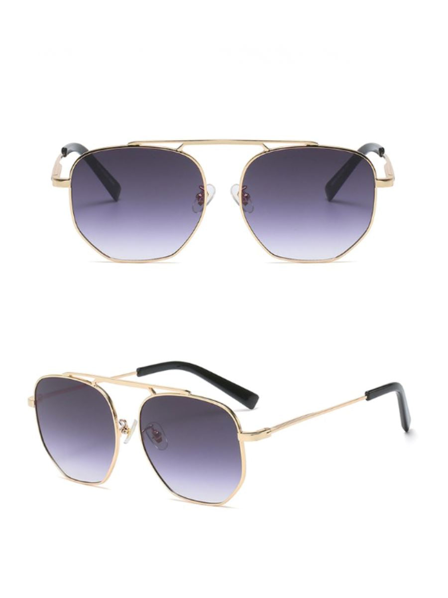 Slim Chic Oval Sunglasses Pinchbox Gray - Gold 