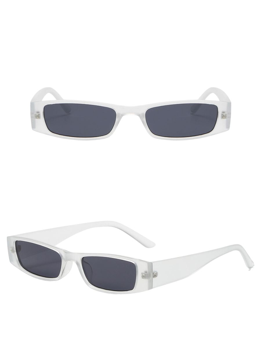 Love Retro Skinny Sunglasses Pinchbox Clear 