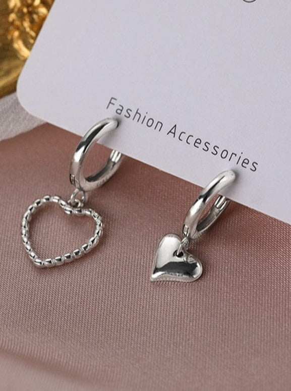 Silver Heart Earrings Earrings Pinchbox 