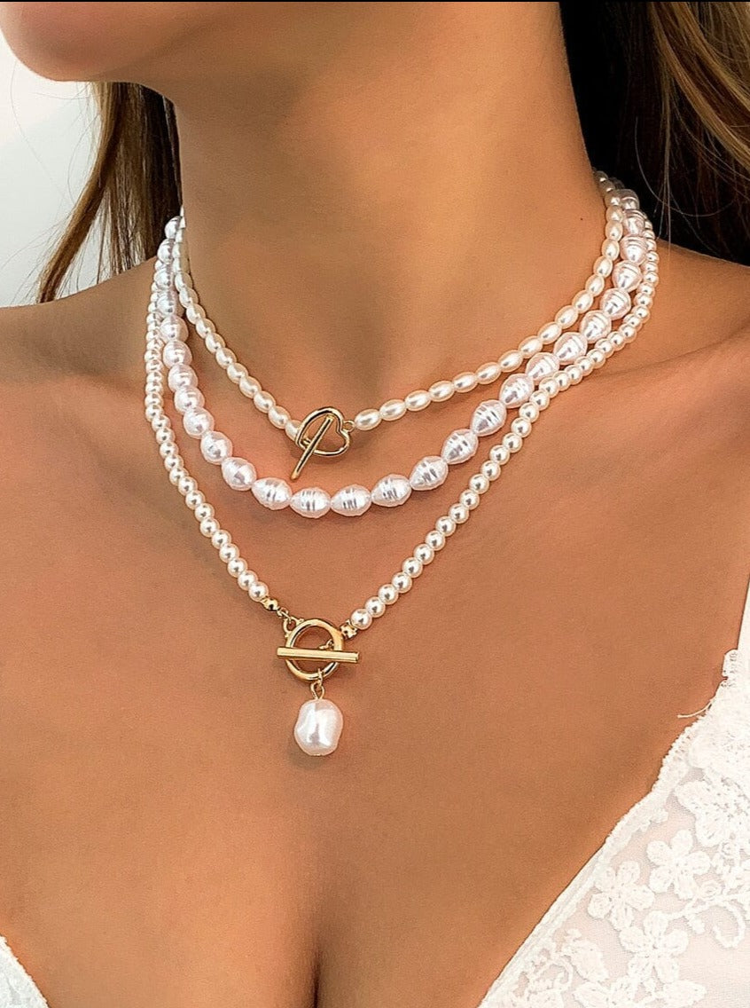 Summer Pearl Layered Women's Necklace Necklace Pinchbox 