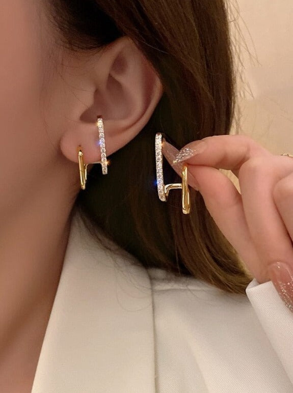 U-shaped Earrings Pinchbox Gold 