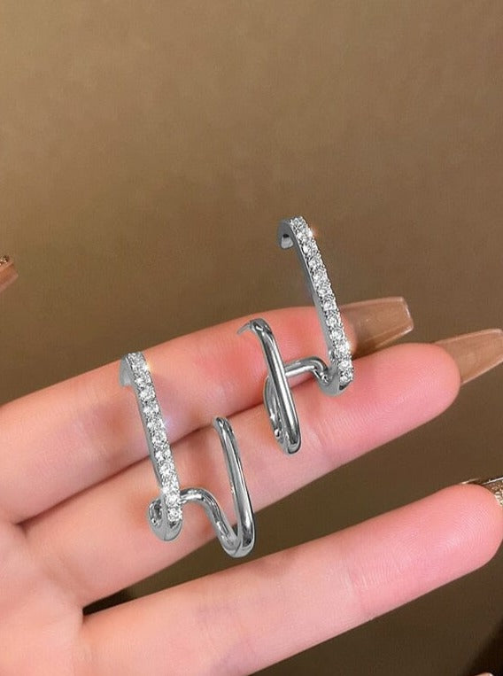 U-shaped Earrings Pinchbox Silver 